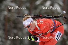 16.03.2019, Oestersund, Sweden (SWE): Sarah Beaudry (CAN) - IBU world championships biathlon, relay women, Oestersund (SWE). www.nordicfocus.com. © Tumashov/NordicFocus. Every downloaded picture is fee-liable.