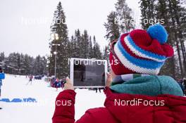 16.03.2019, Oestersund, Sweden (SWE): Event Feature: Russian team staff films the athletes - IBU world championships biathlon, relay women, Oestersund (SWE). www.nordicfocus.com. © Manzoni/NordicFocus. Every downloaded picture is fee-liable.