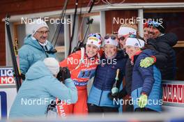 16.03.2019, Oestersund, Sweden (SWE): Sarah Beaudry (CAN), Emma Lunder (CAN), Megan Bankes (CAN), Rosanna Crawford (CAN) - IBU world championships biathlon, relay women, Oestersund (SWE). www.nordicfocus.com. © Tumashov/NordicFocus. Every downloaded picture is fee-liable.