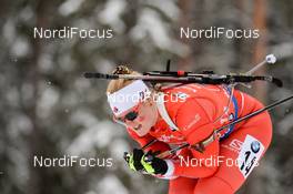 16.03.2019, Oestersund, Sweden (SWE): Sarah Beaudry (CAN) - IBU world championships biathlon, relay women, Oestersund (SWE). www.nordicfocus.com. © Tumashov/NordicFocus. Every downloaded picture is fee-liable.