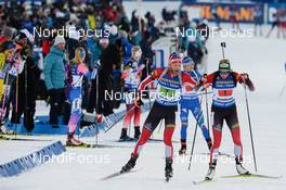 14.03.2019, Oestersund, Sweden (SWE): Lisa Theresa Hauser (AUT), Simon Eder (AUT) - IBU world championships biathlon, single mixed relay, Oestersund (SWE). www.nordicfocus.com. © Tumashov/NordicFocus. Every downloaded picture is fee-liable.