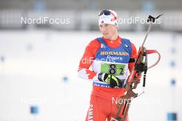14.03.2019, Oestersund, Sweden (SWE): Scott Gow (CAN) - IBU world championships biathlon, single mixed relay, Oestersund (SWE). www.nordicfocus.com. © Tumashov/NordicFocus. Every downloaded picture is fee-liable.