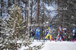 14.03.2019, Oestersund, Sweden (SWE): Johannes Thingnes Boe (NOR), Simon Eder (AUT), Antonin Guigonnat (FRA), Sebastian Samuelsson (SWE), (l-r) - IBU world championships biathlon, single mixed relay, Oestersund (SWE). www.nordicfocus.com. © Manzoni/NordicFocus. Every downloaded picture is fee-liable.
