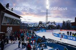 09.03.2019, Oestersund, Sweden (SWE): Event Feature: beautiful sunset over Oestersund - IBU world championships biathlon, sprint men, Oestersund (SWE). www.nordicfocus.com. © Manzoni/NordicFocus. Every downloaded picture is fee-liable.