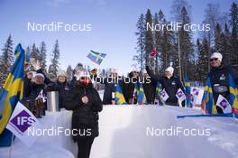 09.03.2019, Oestersund, Sweden (SWE): Event Feature: swedish fans and IFS sponsors - IBU world championships biathlon, sprint men, Oestersund (SWE). www.nordicfocus.com. © Manzoni/NordicFocus. Every downloaded picture is fee-liable.