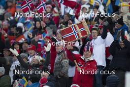 09.03.2019, Oestersund, Sweden (SWE): Event Feature: Norwegian fans celebrate - IBU world championships biathlon, sprint men, Oestersund (SWE). www.nordicfocus.com. © Manzoni/NordicFocus. Every downloaded picture is fee-liable.