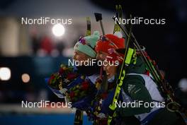 08.03.2019, Oestersund, Sweden (SWE): Ingrid Landmark Tandrevold (NOR), Laura Dahlmeier (GER), Anastasiya Kuzmina (SVK) - IBU world championships biathlon, sprint women, Oestersund (SWE). www.nordicfocus.com. © Tumashov/NordicFocus. Every downloaded picture is fee-liable.