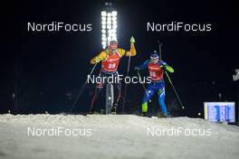 04.12.2019, Oestersund, Sweden, (SWE): Johannes Kuehn (GER), Raman Yaliotnau (BLR) - IBU world cup biathlon, individual men, Oestersund (SWE). www.nordicfocus.com. © Nico Manzoni/NordicFocus. Every downloaded picture is fee-liable.