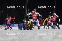 04.12.2019, Oestersund, Sweden, (SWE): Simon Eder (AUT), Michal Slesingr (CZE), Florent Claude (BEL), (l-r) - IBU world cup biathlon, individual men, Oestersund (SWE). www.nordicfocus.com. © Manzoni/NordicFocus. Every downloaded picture is fee-liable.