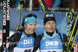 05.12.2019, Oestersund, Sweden, (SWE): Julia Simon (FRA), Justine Braisaz (FRA), (l-r) - IBU world cup biathlon, individual women, Oestersund (SWE). www.nordicfocus.com. © Manzoni/NordicFocus. Every downloaded picture is fee-liable.