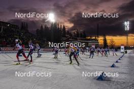 30.11.2019, Oestersund, Sweden, (SWE): Ingrid Landmark Tandrevold (NOR), Lisa Vittozzi (ITA), Karolin Horchler (GER) - IBU world cup biathlon, relay mixed, Oestersund (SWE). www.nordicfocus.com. © Nico Manzoni/NordicFocus. Every downloaded picture is fee-liable.