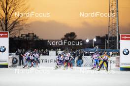 30.11.2019, Oestersund, Sweden, (SWE): Event Feature: Start of the Mixed Relay - IBU world cup biathlon, relay mixed, Oestersund (SWE). www.nordicfocus.com. © Manzoni/NordicFocus. Every downloaded picture is fee-liable.