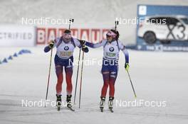 30.11.2019, Oestersund, Sweden, (SWE): Tomas Hasilla (SVK), Paulina Fialkova (SVK), (l-r) - IBU world cup biathlon, relay mixed, Oestersund (SWE). www.nordicfocus.com. © Manzoni/NordicFocus. Every downloaded picture is fee-liable.