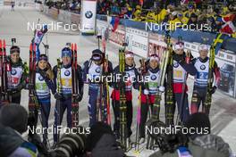 30.11.2019, Oestersund, Sweden, (SWE): Lisa Vittozzi (ITA), Dorothea Wierer (ITA), Lukas Hofer (ITA), Dominik Windisch (ITA), Ingrid Landmark Tandrevold (NOR), Tiril Eckhoff (NOR), Tarjei Boe (NOR), Johannes Thingnes Boe (NOR) - IBU world cup biathlon, relay mixed, Oestersund (SWE). www.nordicfocus.com. © Nico Manzoni/NordicFocus. Every downloaded picture is fee-liable.