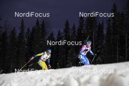 30.11.2019, Oestersund, Sweden, (SWE): Linn Persson (SWE), Ekaterina Yurlova-Percht (RUS), (l-r) - IBU world cup biathlon, relay mixed, Oestersund (SWE). www.nordicfocus.com. © Manzoni/NordicFocus. Every downloaded picture is fee-liable.