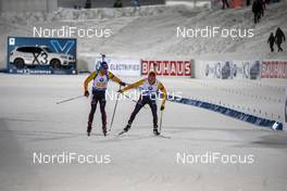 30.11.2019, Oestersund, Sweden, (SWE): Simon Schempp (GER), Benedikt Doll (GER) - IBU world cup biathlon, relay mixed, Oestersund (SWE). www.nordicfocus.com. © Nico Manzoni/NordicFocus. Every downloaded picture is fee-liable.