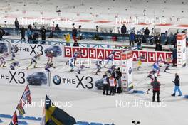 07.12.2019, Oestersund, Sweden, (SWE): Event Feature: Start of the relay men - IBU world cup biathlon, relay men, Oestersund (SWE). www.nordicfocus.com. © Manzoni/NordicFocus. Every downloaded picture is fee-liable.