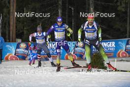 07.12.2019, Oestersund, Sweden, (SWE): Alex Howe (USA), Ruslan Tkalenko (UKR), Klemen Bauer (SLO) - IBU world cup biathlon, relay men, Oestersund (SWE). www.nordicfocus.com. © Nico Manzoni/NordicFocus. Every downloaded picture is fee-liable.