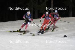 07.12.2019, Oestersund, Sweden, (SWE): Johannes Dale (NOR), Jules Burnotte (CAN), Krasimir Anev (BUL) - IBU world cup biathlon, relay men, Oestersund (SWE). www.nordicfocus.com. © Nico Manzoni/NordicFocus. Every downloaded picture is fee-liable.