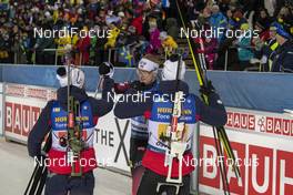 07.12.2019, Oestersund, Sweden, (SWE): Johannes Dale (NOR), Johannes Thingnes Boe (NOR), Tarjei Boe (NOR) - IBU world cup biathlon, relay men, Oestersund (SWE). www.nordicfocus.com. © Nico Manzoni/NordicFocus. Every downloaded picture is fee-liable.