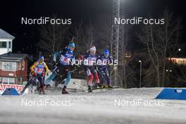 07.12.2019, Oestersund, Sweden, (SWE): Erik Lesser (GER), Emilien Jacquelin (FRA), Johannes Dale (NOR), Lukas Hofer (ITA) - IBU world cup biathlon, relay men, Oestersund (SWE). www.nordicfocus.com. © Nico Manzoni/NordicFocus. Every downloaded picture is fee-liable.