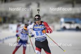 07.12.2019, Oestersund, Sweden, (SWE): Dominik Landertinger (AUT) - IBU world cup biathlon, relay men, Oestersund (SWE). www.nordicfocus.com. © Manzoni/NordicFocus. Every downloaded picture is fee-liable.