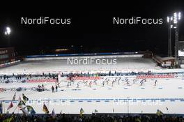 07.12.2019, Oestersund, Sweden, (SWE): Event Feature: Start of the relay men - IBU world cup biathlon, relay men, Oestersund (SWE). www.nordicfocus.com. © Manzoni/NordicFocus. Every downloaded picture is fee-liable.