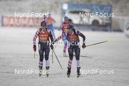 08.12.2019, Oestersund, Sweden, (SWE): Joanne Reid (USA), Clare Egan (USA), (l-r) - IBU world cup biathlon, relay women, Oestersund (SWE). www.nordicfocus.com. © Manzoni/NordicFocus. Every downloaded picture is fee-liable.