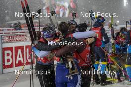 08.12.2019, Oestersund, Sweden, (SWE): Aita Gasparin (SUI), Lena Haecki (SUI), Selina Gasparin (SUI), Elisa Gasparin (SUI) - IBU world cup biathlon, relay women, Oestersund (SWE). www.nordicfocus.com. © Nico Manzoni/NordicFocus. Every downloaded picture is fee-liable.