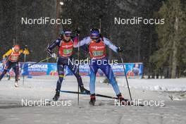 08.12.2019, Oestersund, Sweden, (SWE): Nicole Gontier (ITA), Selina Gasparin (SUI) - IBU world cup biathlon, relay women, Oestersund (SWE). www.nordicfocus.com. © Nico Manzoni/NordicFocus. Every downloaded picture is fee-liable.