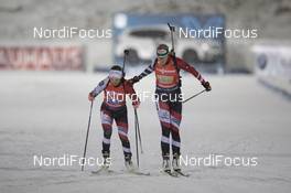 08.12.2019, Oestersund, Sweden, (SWE): Dunja Zdouc (AUT), Lisa Theresa Hauser (AUT), (l-r) - IBU world cup biathlon, relay women, Oestersund (SWE). www.nordicfocus.com. © Manzoni/NordicFocus. Every downloaded picture is fee-liable.