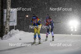 08.12.2019, Oestersund, Sweden, (SWE): Linn Persson (SWE), Susan Dunklee (USA) - IBU world cup biathlon, relay women, Oestersund (SWE). www.nordicfocus.com. © Nico Manzoni/NordicFocus. Every downloaded picture is fee-liable.