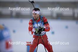 30.11.2019, Oestersund, Sweden, (SWE): Christian Gow (CAN) - IBU world cup biathlon, single mixed relay, Oestersund (SWE). www.nordicfocus.com. © Manzoni/NordicFocus. Every downloaded picture is fee-liable.