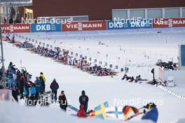 30.11.2019, Oestersund, Sweden, (SWE): Event Feature: The Field lies down for the first shooting - IBU world cup biathlon, single mixed relay, Oestersund (SWE). www.nordicfocus.com. © Manzoni/NordicFocus. Every downloaded picture is fee-liable.