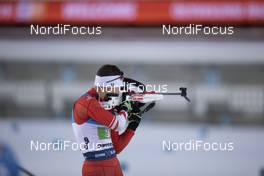 30.11.2019, Oestersund, Sweden, (SWE): Christian Gow (CAN) - IBU world cup biathlon, single mixed relay, Oestersund (SWE). www.nordicfocus.com. © Manzoni/NordicFocus. Every downloaded picture is fee-liable.