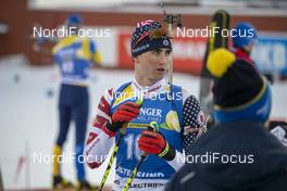 01.12.2019, Oestersund, Sweden, (SWE): Sean Doherty (USA) - IBU world cup biathlon, sprint men, Oestersund (SWE). www.nordicfocus.com. © Nico Manzoni/NordicFocus. Every downloaded picture is fee-liable.