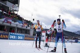 14.12.2019, Hochfilzen, Austria (AUT): Simon Schempp (GER), Serafin Wiestner (SUI) - IBU world cup biathlon, pursuit men, Hochfilzen (AUT). www.nordicfocus.com. © Manzoni/NordicFocus. Every downloaded picture is fee-liable.