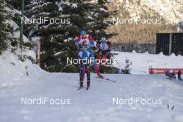 14.12.2019, Hochfilzen, Austria (AUT): Matvey Eliseev (RUS), Lukas Hofer (ITA), Tarjei Boe (NOR) - IBU world cup biathlon, pursuit men, Hochfilzen (AUT). www.nordicfocus.com. © Nico Manzoni/NordicFocus. Every downloaded picture is fee-liable.