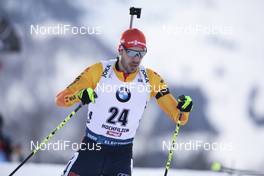 14.12.2019, Hochfilzen, Austria (AUT): Arnd Peiffer (GER) - IBU world cup biathlon, pursuit men, Hochfilzen (AUT). www.nordicfocus.com. © Manzoni/NordicFocus. Every downloaded picture is fee-liable.