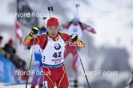 14.12.2019, Hochfilzen, Austria (AUT): Fangming Cheng (CHN) - IBU world cup biathlon, pursuit men, Hochfilzen (AUT). www.nordicfocus.com. © Manzoni/NordicFocus. Every downloaded picture is fee-liable.