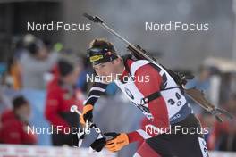 14.12.2019, Hochfilzen, Austria (AUT): Julian Eberard (AUT) - IBU world cup biathlon, pursuit men, Hochfilzen (AUT). www.nordicfocus.com. © Manzoni/NordicFocus. Every downloaded picture is fee-liable.