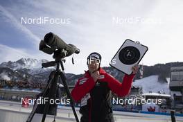 15.12.2019, Hochfilzen, Austria (AUT): Sandra Flunger (AUT) coach Team Switzerland - IBU world cup biathlon, pursuit women, Hochfilzen (AUT). www.nordicfocus.com. © Manzoni/NordicFocus. Every downloaded picture is fee-liable.
