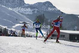 15.12.2019, Hochfilzen, Austria (AUT): Dzinara Alimbekava (BLR), Emma Lunder (CAN) - IBU world cup biathlon, pursuit women, Hochfilzen (AUT). www.nordicfocus.com. © Nico Manzoni/NordicFocus. Every downloaded picture is fee-liable.
