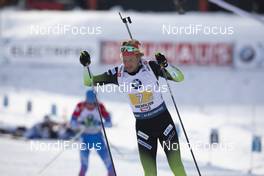 15.12.2019, Hochfilzen, Austria (AUT): Klemen Bauer (SLO) - IBU world cup biathlon, relay men, Hochfilzen (AUT). www.nordicfocus.com. © Manzoni/NordicFocus. Every downloaded picture is fee-liable.