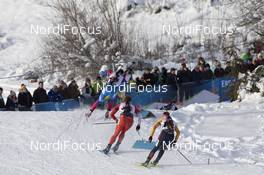 15.12.2019, Hochfilzen, Austria (AUT): Matvey Eliseev (RUS), Jules Burnotte (CAN), Philipp Horn (GER), (l-r) - IBU world cup biathlon, relay men, Hochfilzen (AUT). www.nordicfocus.com. © Manzoni/NordicFocus. Every downloaded picture is fee-liable.