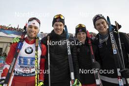 15.12.2019, Hochfilzen, Austria (AUT): Christian Gow (CAN), Aidan Millar (CAN), Scott Gow (CAN), Jules Burnotte (CAN), (l-r) - IBU world cup biathlon, relay men, Hochfilzen (AUT). www.nordicfocus.com. © Manzoni/NordicFocus. Every downloaded picture is fee-liable.