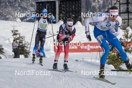 15.12.2019, Hochfilzen, Austria (AUT): Kalev Ermits (EST), Emilien Jacquelin (FRA), Olli Hiidensalo (FIN) - IBU world cup biathlon, relay men, Hochfilzen (AUT). www.nordicfocus.com. © Nico Manzoni/NordicFocus. Every downloaded picture is fee-liable.