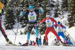 15.12.2019, Hochfilzen, Austria (AUT): Emilien Jacquelin (FRA), Scott Gow (CAN) - IBU world cup biathlon, relay men, Hochfilzen (AUT). www.nordicfocus.com. © Nico Manzoni/NordicFocus. Every downloaded picture is fee-liable.