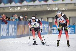 15.12.2019, Hochfilzen, Austria (AUT): Erlend Bjoentegaard (NOR), Johannes Dale (NOR), (l-r) - IBU world cup biathlon, relay men, Hochfilzen (AUT). www.nordicfocus.com. © Manzoni/NordicFocus. Every downloaded picture is fee-liable.