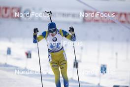15.12.2019, Hochfilzen, Austria (AUT): Sebastian Samuelsson (SWE) - IBU world cup biathlon, relay men, Hochfilzen (AUT). www.nordicfocus.com. © Manzoni/NordicFocus. Every downloaded picture is fee-liable.